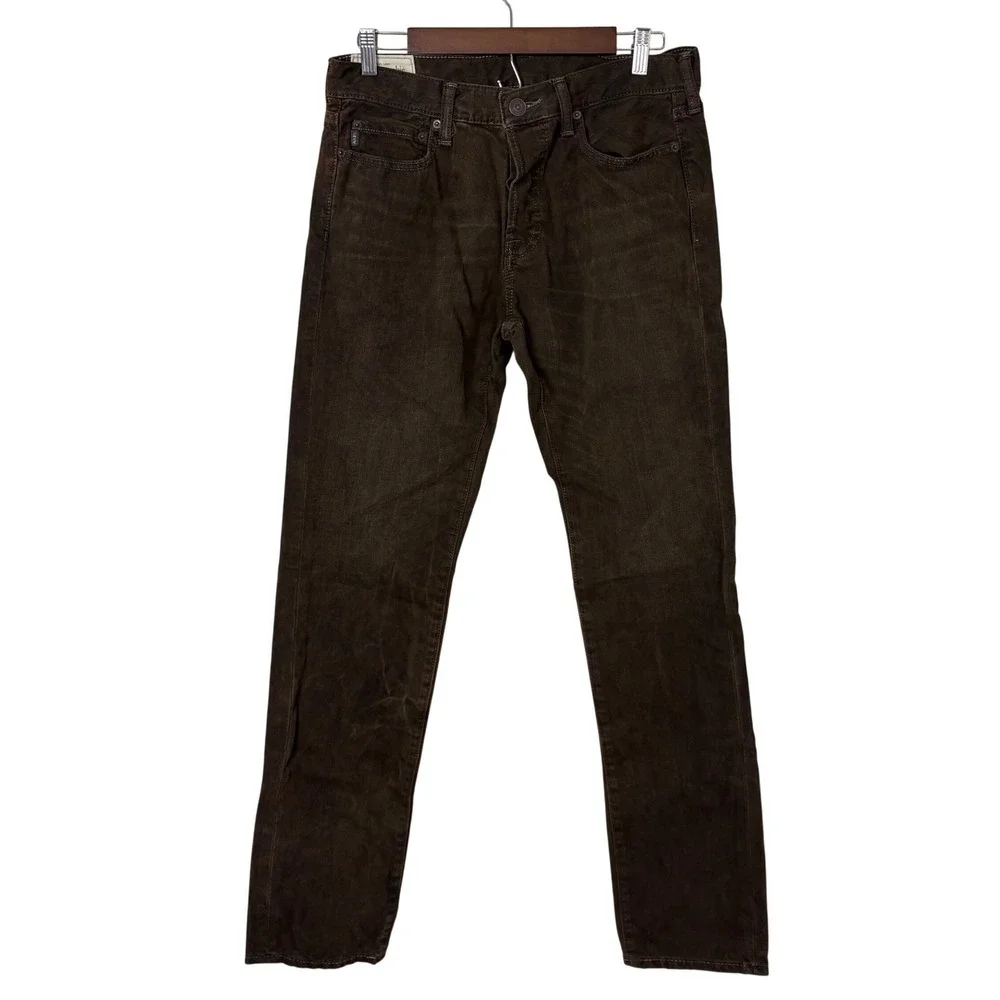 Abercrombie & Fitch Skinny Pants Mens Brown Button Fly 31x31 Pants Casual
